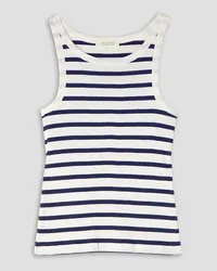 Nili Lotan Striped ribbed cotton-jersey tank - White White