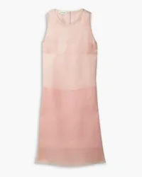 Lafayette148 Layered color-block silk-organza dress - Pink Pink