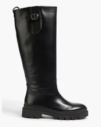 Claudie Pierlot Buckled leather knee boots - Black Black