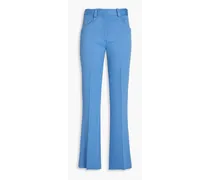 Wool-twill straight-leg pants - Blue