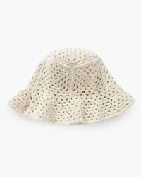 Magda Butrym Crocheted cotton-blend bucket hat - White White