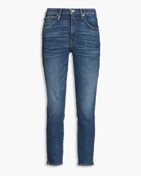 SLVRLAKE Lou Lou cropped high-rise slim-leg jeans - Blue Blue