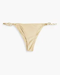 Cult Gaia Sanam chain-embellished mid-rise bikini briefs - Neutral Neutral