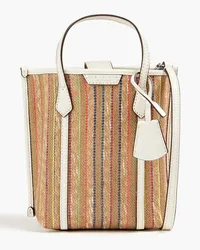 Tory Burch Perry striped raffia tote - Neutral Neutral