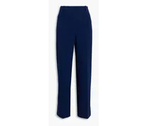 Joseph Cropped cotton-blend twill straight-leg pants - Blue Blue