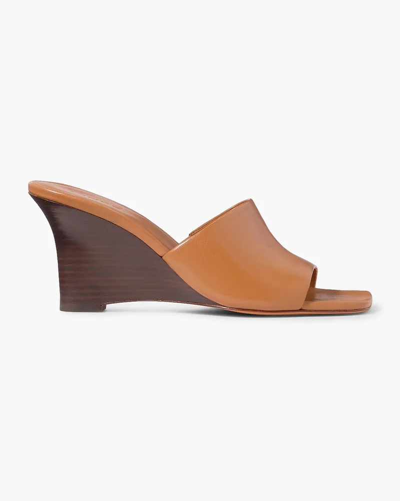 Vince Pia leather wedge mules - Brown Brown