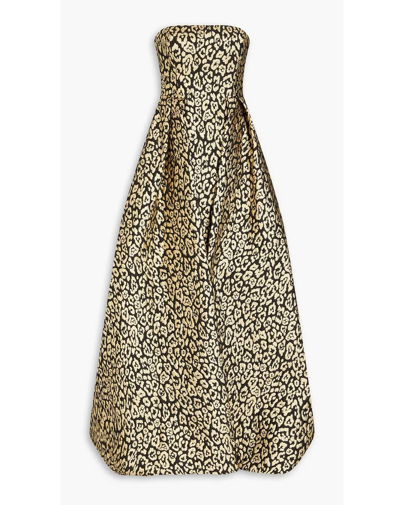 Carolina Herrera New York Strapless metallic leopard-jacquard gown - Animal print Animal