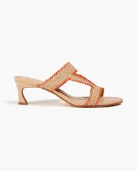 Alexandre Birman Giorgia two-tone cutout woven sandals - Neutral Neutral