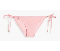 Cancun ribbed low-rise bikini briefs - Pink