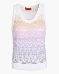 Missoni Cotton-blend crochet-knit top - Purple Purple