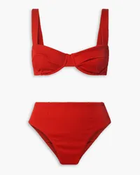 Haight Gaia ribbed underwired bikini - Red Red