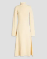 Joseph Silk-blend cady turtleneck midi dress - White White