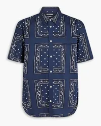 Jacquemus Melo printed cotton-poplin shirt - Blue Blue