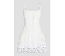 Cordoba broderie anglaise coton-blend mini dress - White