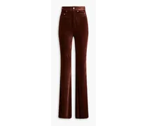 Velvet flared pants - Brown