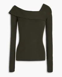 NAADAM Asymmetric wool and cashmere-blend sweater - Green Green