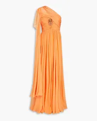 Zuhair Murad Embellished silk-chiffon gown - Orange Orange