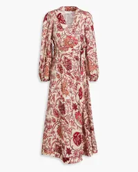 Zimmermann Paisley-print linen midi dress - Neutral Neutral