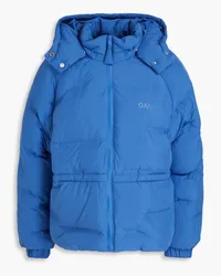 Ganni Quilted shell hooded jacket - Blue Blue