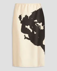 BITE Studios Printed silk-twill skirt - White White