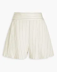 palmer//harding Release pinstriped satin-twill shorts - Neutral Neutral