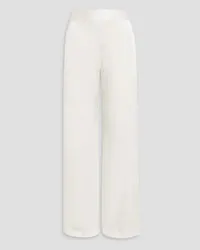 GALVAN Lido satin-crepe wide-leg pants - White White