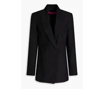 Crystal-embellished silk blazer - Black