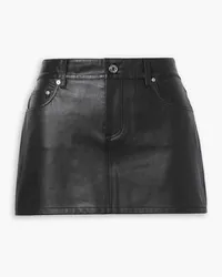 GRLFRND Niki leather mini skirt - Black Black