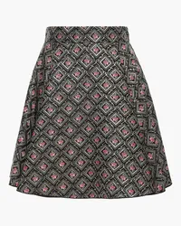 Dolce & Gabbana Flared metallic jacquard mini skirt - Black Black