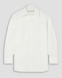 Alexander Wang Crystal-embellished cotton-poplin shirt - White White