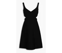 Cutout stretch-knit mini dress - Black