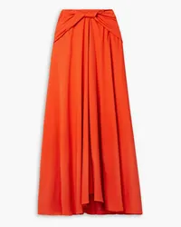 Altuzarra Pythia twist-front cotton-blend poplin maxi skirt - Orange Orange