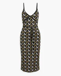 Derek Lam Prairie metallic jacquard-knit midi dress - Black Black