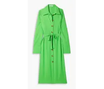 Estelle crepe midi shirt dress - Green