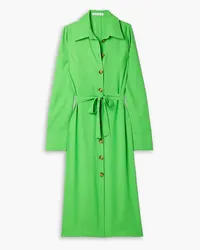 REJINA PYO Estelle crepe midi shirt dress - Green Green