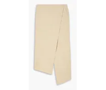 Rael cotton and silk-blend wrap skirt - Neutral