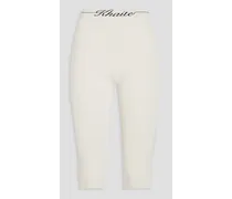 Stretch-knit shorts - White