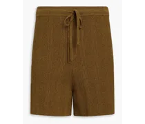 Bronte cotton-blend chenille drawstring shorts - Brown