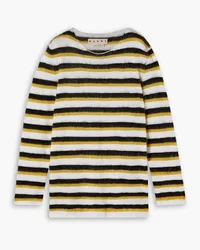 Marni Striped wool and mohair-blend sweater - Yellow Yellow