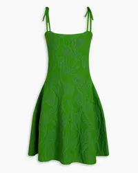 Oscar de la Renta Jacquard-knit mini dress - Green Green