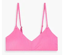 Vienna ribbed bikini top - Pink