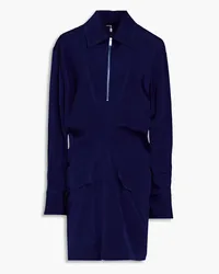 Victoria Beckham Draped satin-crepe mini dress - Blue Blue