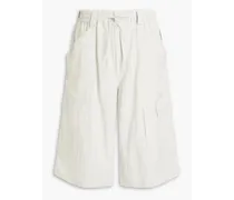Twill cargo shorts - Gray