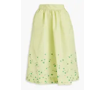 Embellished taffeta midi skirt - Green