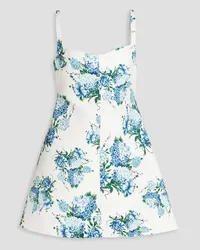 EMILIA WICKSTEAD Floral-print faille mini dress - White White