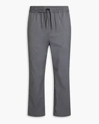 Kitsuné Cropped wool drawstring pants - Gray Gray