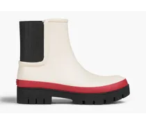 Hurricane color-block rubber ankle boots - White