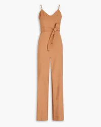 A.L.C. Mila belted linen-blend jumpsuit - Brown Brown