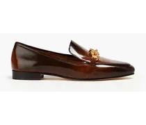 Jessa polished leather loafers - Brown