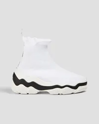 RED Valentino Glam Run stretch-knit high-top sneakers - White White